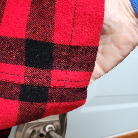 Old Navy, Mens, Large, Red&Black Plaid Jacket, Top Half Thick Fleece - Picture 9 of 13